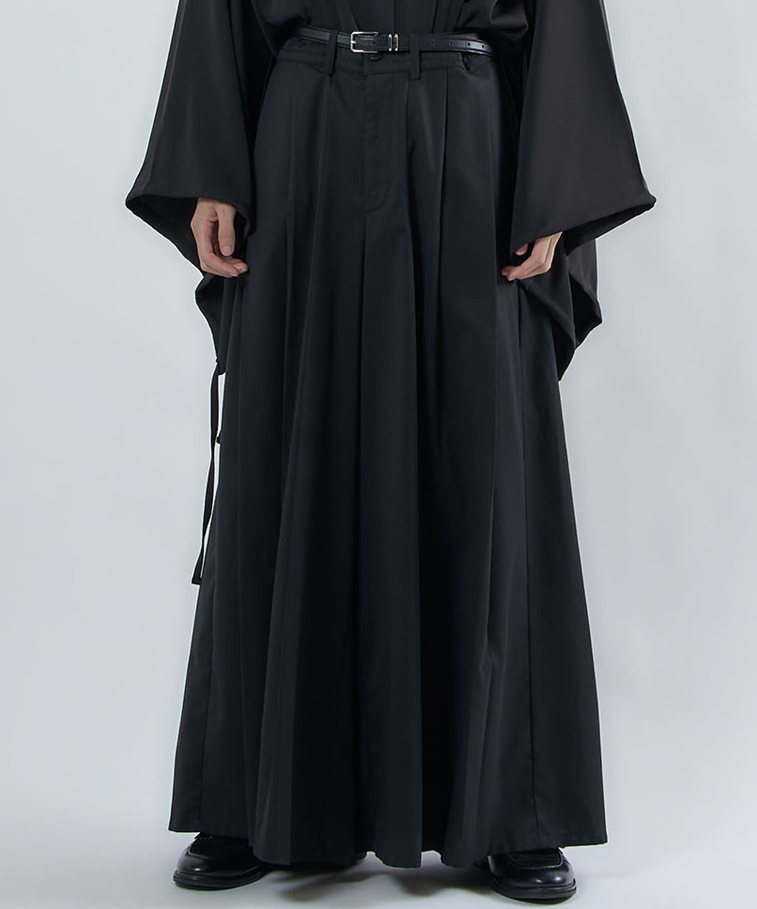 tuck pleats hakama pant