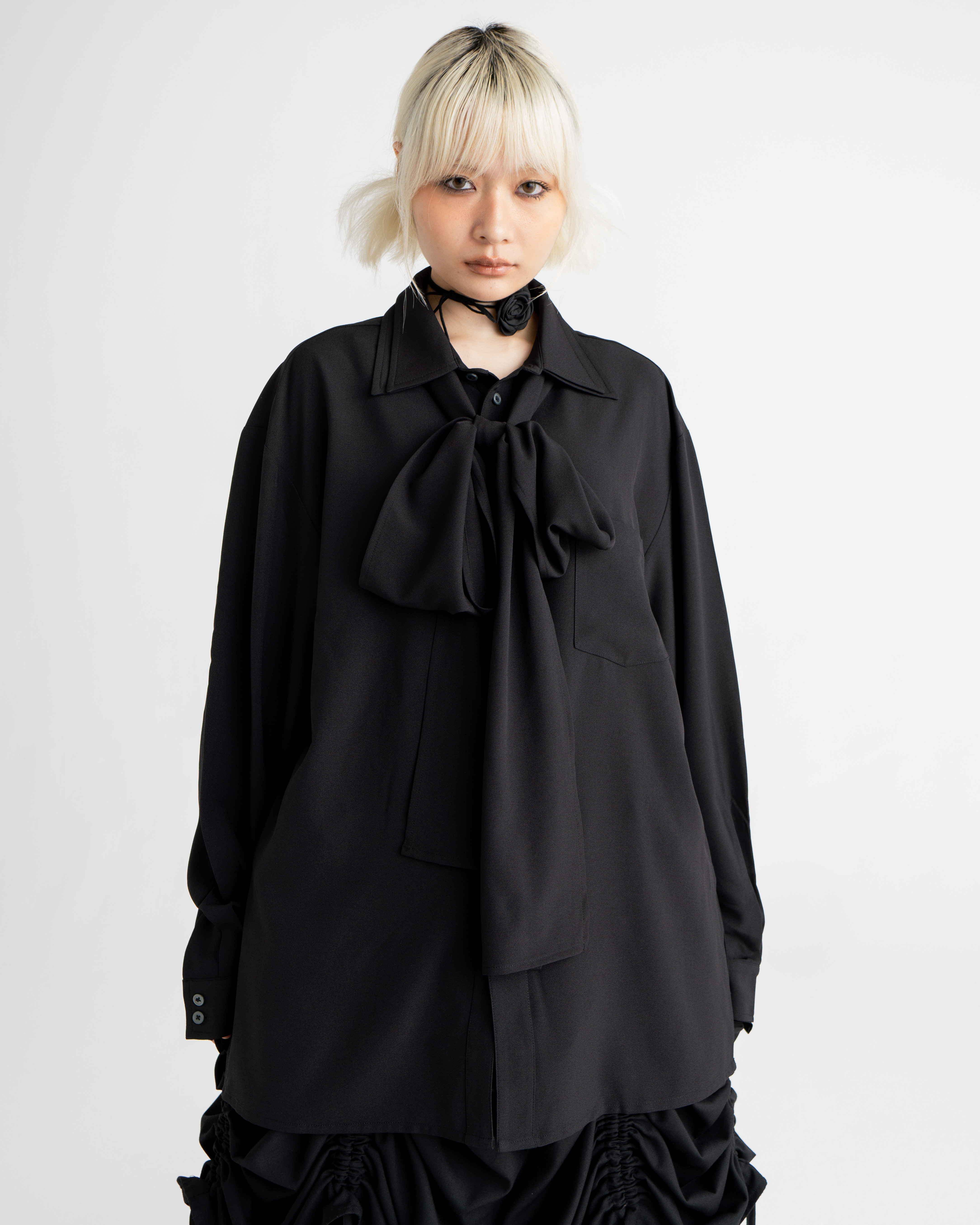 georgette ribbon shirt