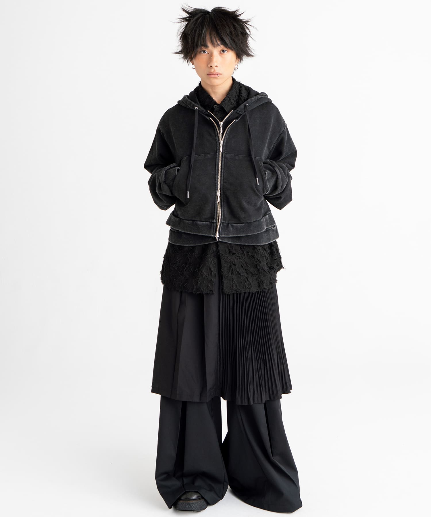【PREORDER：8/15~】accordion pleats wrap skirt