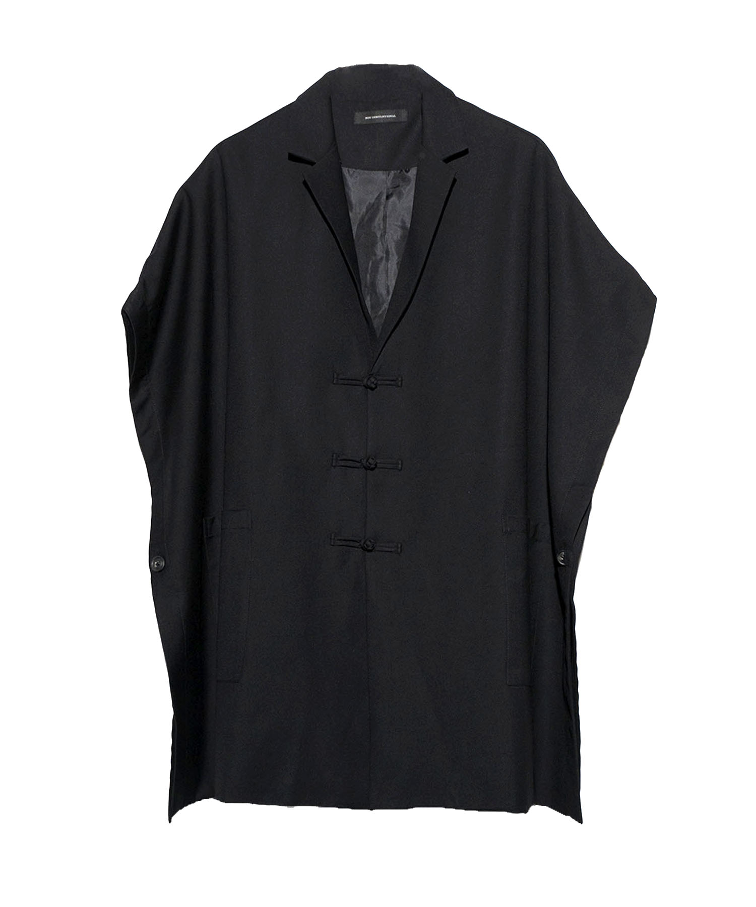china button cape vest