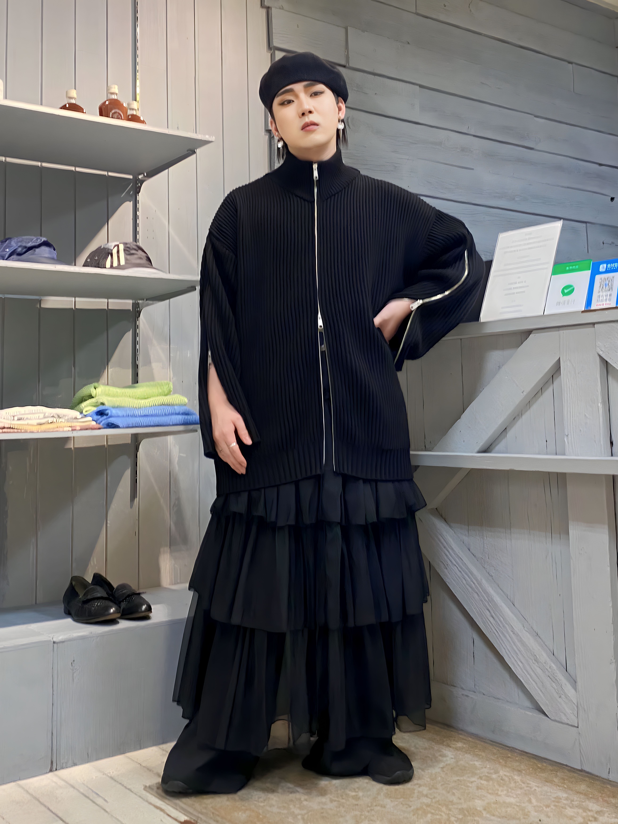 ニットフェミニンスタイリング