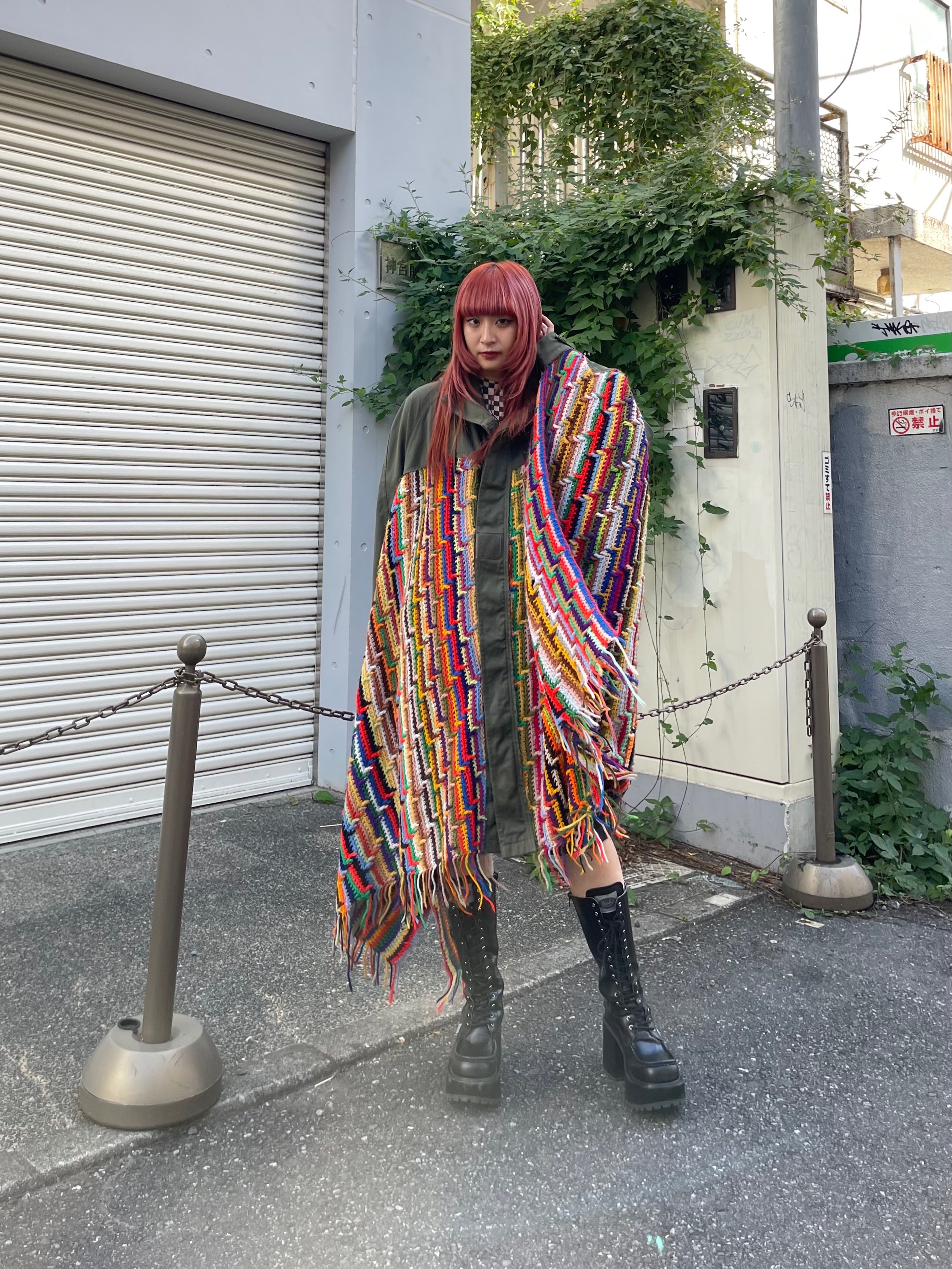 crochet×カーキ