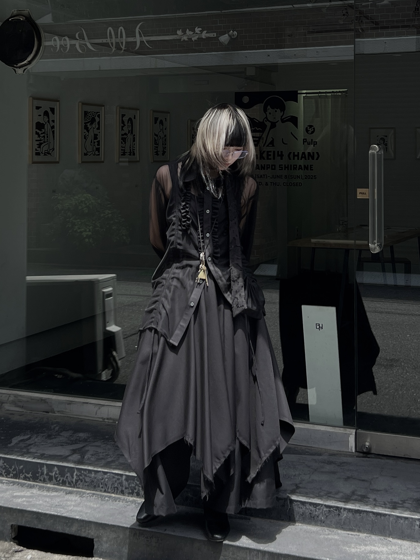 sheer frill shirt style