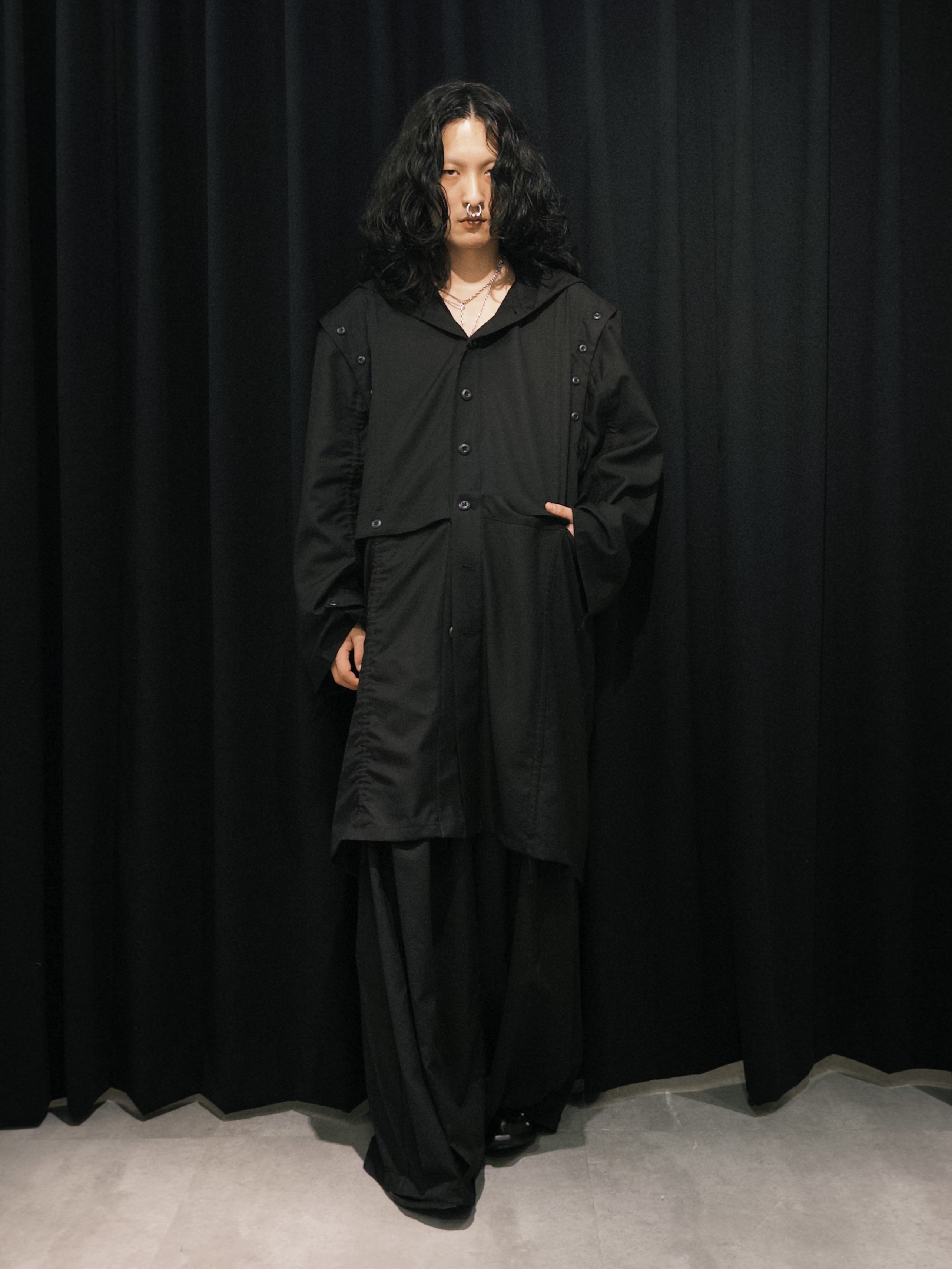 button design string parka